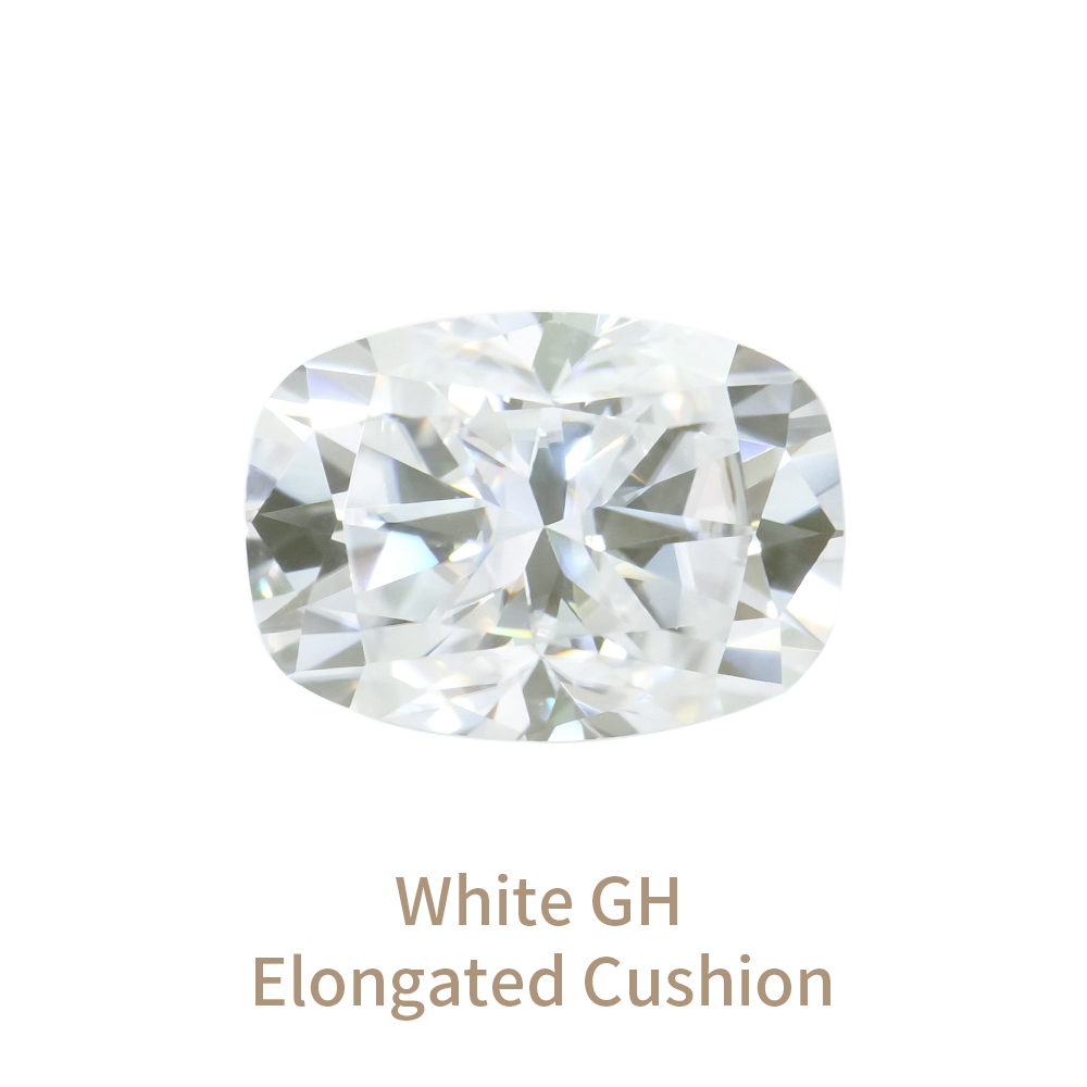 White GH Elongated Cushion