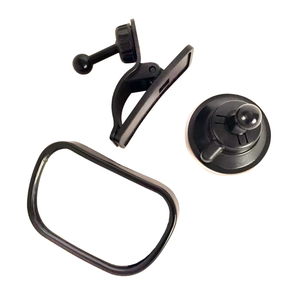 New 360 Degree Adjustable Black Baby <b>Car</b> <b>Mirror</b> Rearview Safety Visor with Suction or Clip-On Mounting Option - Product Image 2