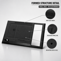 Coque arrière de téléviseur/moniteur en ABS/PS sur mesure, épaisse, ignifuge, fabrication OEM/ODM, usinage CNC 5 axes, toutes tailles de panneaux