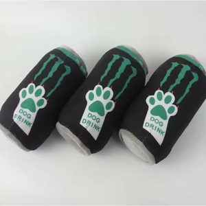 Wholesale Super Soft Black Talon Can Shaped Dog Chew Toy Squeaky Interactive <b>Plush</b> Bottle Sound Toy - Product Image 1