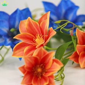 <span class=keywords><strong>Fleurs</strong></span> artificielles en EVA, type Clématite Lotus, à tige unique, pour la décoration de la maison, des fêtes, des mariages, des tables, des vases et des cafés. - Product Image 5