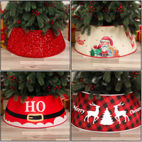 Panier de jupe d'arbre de Noël en métal galvanisé collier de support d'arbre de Noël pour arbres artificiels colliers de décoration pour la maison en gros