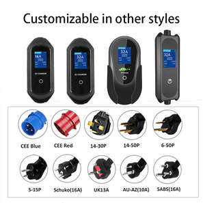 Nouvelle borne de recharge portable pour véhicule électrique, type 1, 32A, connecteur J1772, IP65, câble EV de 5 m avec support de câble, station de recharge EV 7 kW - Product Image 6