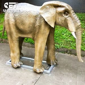 Modelo <span class=keywords><strong>de</strong></span> Elefante Animatrónico Realista a Tamaño Real, Personalizado OEM, Estatua <span class=keywords><strong>de</strong></span> Animal Salvaje Impermeable para Zoológico, Parque Temático, Centro Comercial, Punto Turístico - Product Image 3