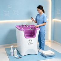Baignoire SPA pour animaux de compagnie en acrylique avec triple drain et contrôle intelligent de la température