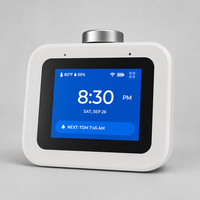 Jam Alarm Desktop AI Pintar Deluxe Asisten Suara Penghasil Suara Putih Alat Bantu Tidur Timer Fokus Pomodoro OEM ODM Jam Digital Kustom