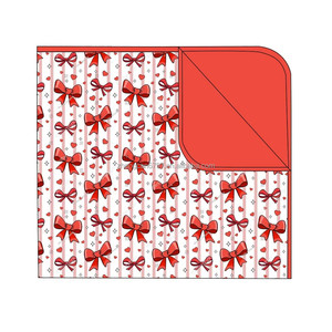 Tùy Chỉnh Nhiệm Vụ Miễn Phí Tre Bow Tình Yêu Mô Hình Trái Tim Dệt Kim Bé Chăn Bán Buôn Sơ Sinh Cô Gái Bộ Đồ Giường Thoải Mái Và Phong Cách - Product Image 1