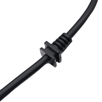 Cable de Alimentación Taiwanés de 2 Pines C13 con Certificación BSMI H05VV-F 3G Blanco para Monitor de Computadora, TV, Impresora, Servidor