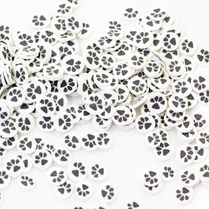 Venta caliente 5MM Mini de arcilla de polímero rebanadas Kawaii arcilla perro pata impresión Baba rebanadas de Color arcilla Floral de chispas de brillo - Product Image 4