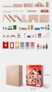 <span class=keywords><strong>Casa</strong></span> <span class=keywords><strong>de</strong></span> juguete <span class=keywords><strong>de</strong></span> madera <span class=keywords><strong>de</strong></span> <span class=keywords><strong>tres</strong></span> <span class=keywords><strong>pisos</strong></span> para niñas, <span class=keywords><strong>casa</strong></span> <span class=keywords><strong>de</strong></span> juguete grande, juego artesanal, madera contrachapada con 19 muebles pequeños, <span class=keywords><strong>casa</strong></span> <span class=keywords><strong>de</strong></span> <span class=keywords><strong>muñecas</strong></span> - Product Image 6