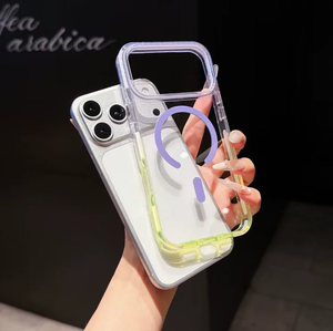 Funda Magnética de Cristal 2 en 1 con Degradado de Color para iPhone 18 17 Pro 17Air 16 15 14 13 12 11, Antigolpes, Transparente, Resistente a Impactos - Product Image 5
