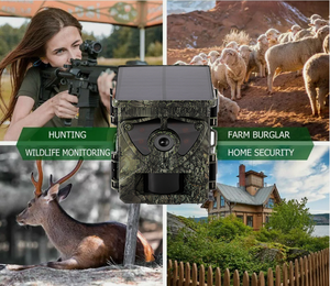 Cámara de rastreo de visión nocturna alimentada por energía solar 8K para viajes de caza con sensor CMOS 5200mAh batería incorporada - Product Image 5