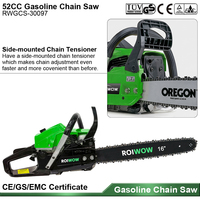 Tronçonneuse à essence 2 temps 52cc 58cc, outil de jardinage à essence, petite tronçonneuse portable 18" 20" pour la coupe du bois