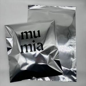 Custom Printed Matte Metallic Shipping Mailer <b>Bags</b> Waterproof <b>Silver</b> Foil Aluminum Mailing <b>Bags</b> with Own Logo Printed - Product Image 1