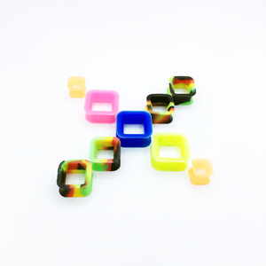 Bijoux de piercing corporel carré Silicone Flexible Double évasé chair Tunnel bouchons d'<span class=keywords><strong>oreille</strong></span> jauge d'<span class=keywords><strong>oreille</strong></span> extenseur civière - Product Image 3