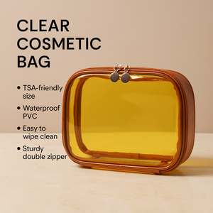 Neceser de plástico para almacenamiento de necesidades diarias Gran capacidad Se puede personalizar Tamaño Bolsa de cremallera de PVC transparente alto - Product Image 4