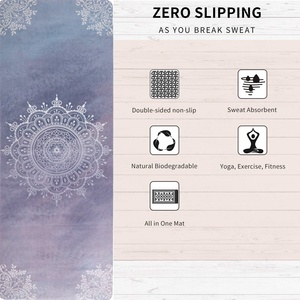 CZFIY Tapete de yoga antideslizante con diseño plegable, espesor silencioso y absorción de impactos, perfecto para deportes y fitness para hombres y mujeres - Product Image 5
