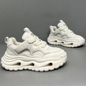 Chaussures de marche pour hommes en maille PU respirante, légères, avec amorti, antidérapantes, tendance mode, printemps-hiver - Product Image 6