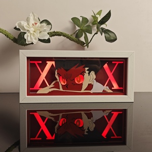 Boîte à lumière 3D personnalisée par le fabricant, <span class=keywords><strong>Hunter</strong></span> <span class=keywords><strong>X</strong></span> <span class=keywords><strong>Hunter</strong></span>, personnage d'animation, papier sculpté, lumière LED, veilleuse artisanale - Product Image 3