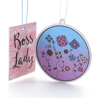 Diffuseur de parfum pour voiture en papier suspendu avec logo personnalisé, écologique, pour la décoration intérieure de véhicule de luxe