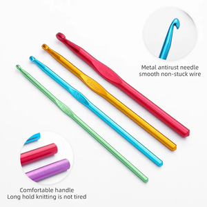 Juego <span class=keywords><strong>de</strong></span> 14 Agujas <span class=keywords><strong>de</strong></span> Ganchillo <span class=keywords><strong>de</strong></span> Aluminio, Multicolores, para Tejer, Coser y Hacer <span class=keywords><strong>Crochet</strong></span>, Herramientas <span class=keywords><strong>de</strong></span> Bricolaje - Product Image 2