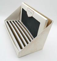 Fenêtre en papier moucheté de haute qualité, boîte à fromage en ardoise avec boîte de support
