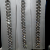 Cadena pulsera cubana Offre Spéciale plus large hip hop bracelet strass cheville punk cubain bracelet chaîne