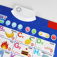 Affiches parlantes interactives électroniques pour l'apprentissage précoce des alphabets français pour enfants, avec cartes d'apprentissage bilingues espagnol, arabe, anglais