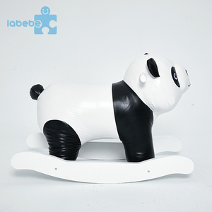 <span class=keywords><strong>Panda</strong></span> en cuir de forme animale enfants jouet en bois poupée de porcelaine chevaux à <span class=keywords><strong>bascule</strong></span> décoratifs - Product Image 5