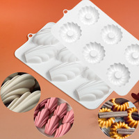 Moule en silicone Medeleine pour la décoration de gâteaux, 6 cavités, antiadhésif, outil de cuisine DIY pour la cuisson de gâteaux