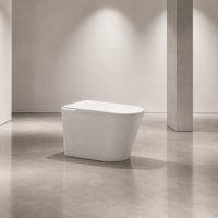 WC intelligent à nettoyage automatique avec bidet intégré, chasse d'eau automatique, siège chauffant et télécommande