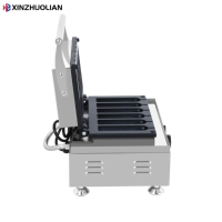 Nouvelle machine à gaufres commerciale électrique 110V/220V en acier inoxydable, revêtement antiadhésif, économie d'énergie, utilisation facile, 6 gaufres par lot