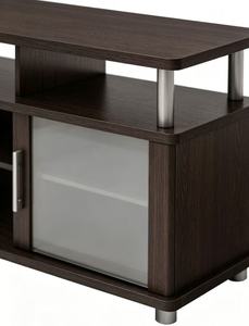 Soporte de <span class=keywords><strong>TV</strong></span> de <span class=keywords><strong>plasma</strong></span> de diseño moderno de madera, <span class=keywords><strong>mesa</strong></span> de cristal de esquina con muebles de estante (DX-8705) - Product Image 4