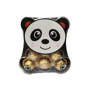 Ensemble cadeau de chocolats de luxe en forme de panda dans une boîte en acrylique - Product Image 1
