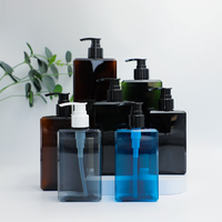 Shampoo Cosmétique de Haute Qualité Blanc Vert Gris Noir Bleu Ambre 200ml/300ml/400ml/500ml 10oz Bouteille PETG Pompe à Lotion Sérigraphie