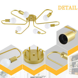 Lámpara de Techo de Diseño Nórdico Moderno, Decoración Elegante para Interiores del Hogar, Lámpara de Techo de Cristal con Forma de Globo - Product Image 4