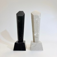 Trophée en marbre naturel massif écologique en gros, base trapézoïdale, gravure personnalisée, récompense pour service longue durée, souvenir