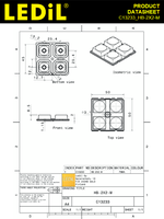 Meilleur prix LEDils C13233_HB-2X2-M Lentilles et assemblages LED PMMA carrés 50 mm x 50 mm Éclairage LED industriel à faisceau large diffusé