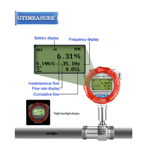 Tuabin lưu lượng kế lỏng DIESEL Xăng <span class=keywords><strong>Flow</strong></span> <span class=keywords><strong>Meter</strong></span> <span class=keywords><strong>methanol</strong></span> sữa 304 thép không gỉ với 4-20mA xung RS485 - Product Image 2
