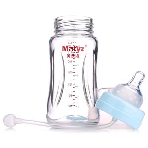 OEM 240ml Kapazität Anti Colic Animal Pattern Glas Schnuller flasche BPA Free Baby flasche für 0-12 Monate - Product Image 5