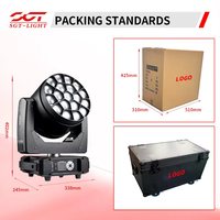 Projecteur LED motorisé Bee Eyes 19*40W Zoom Wash 19*15W K10 RGBW 4-en-1 DMX512/Contrôle Sonore/Contrôle Maître-Esclave pour Boîte de Nuit