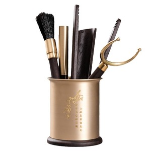 Juego de Té Oogishido Seis Caballeros, Utensilios de Té de Cobre y Madera para la Ceremonia del Té Kung Fu con Tetera, Cepillo y Accesorios - Product Image 5