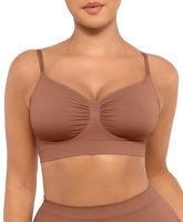 Soutien-gorge sans coutures en stock pour femmes, sans armatures, confortable, avec bretelles réglables et dos large