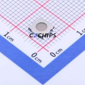 TME-524-Q Tactile Switch SMD,5.2x5.2mm Switch Single Pole Single Throw Round Button 2.6N Vertical Mount - Product Image 1