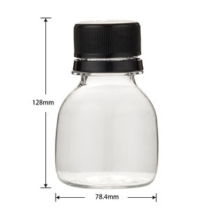 Siyah kapaklı 60ml şeffaf yuvarlak plastik meyve suyu şişeleri-doğrudan fabrikadan - Product Image 3