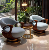 Fauteuil lounge en bois massif frêne et noyer, design moderne et créatif, en cuir véritable, pour salon, maison, villa