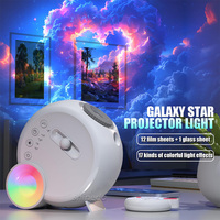 Projecteur de Galaxie Étoile de Lune Chambre d'Enfant 17 Lumières Colorées RGB Veilleuse 15 Bruits Blancs USB Étoiles Planètes Galaxie Lampe de Projection