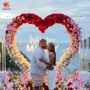 ฉากหลังงานแต่งงานสีฟ้า รุ่น SMOOTH Explosive Models พร้อมดอกไม้ประดับตกแต่ง ซุ้มดอกไม้ประดิษฐ์ ผลิตโดยผู้ผลิตซุ้มดอกไม้ - Product Image 1