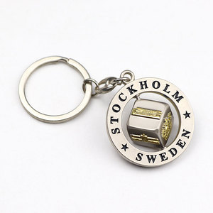 Llaveros Giratorios Personalizados de Metal, Aleación de Zinc, Diseño Sueco 3D, Recuerdo, Llavero con Dado Giratorio - Product Image 3