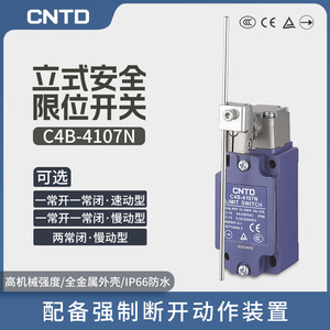 Microinterruptor Eléctrico CNTD Changde C4B-4107N y C4B-4117N con 10A Máx. Varilla Metálica Larga Actual - Product Image 2
